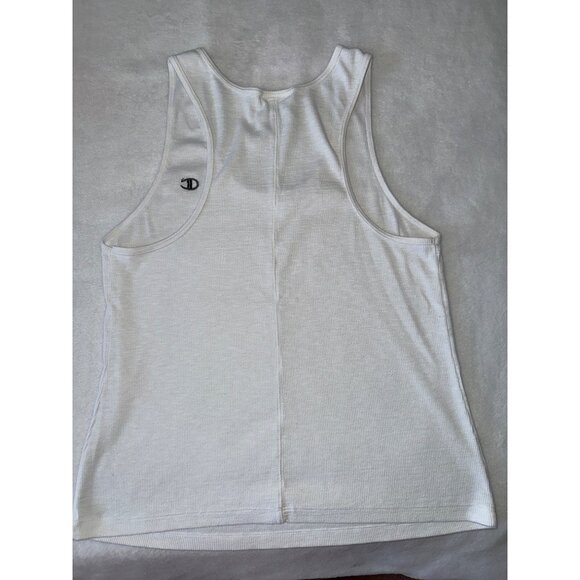 Champion White Tank Top, Size Medium, Black Chest Logo - Picture 4 of 4
